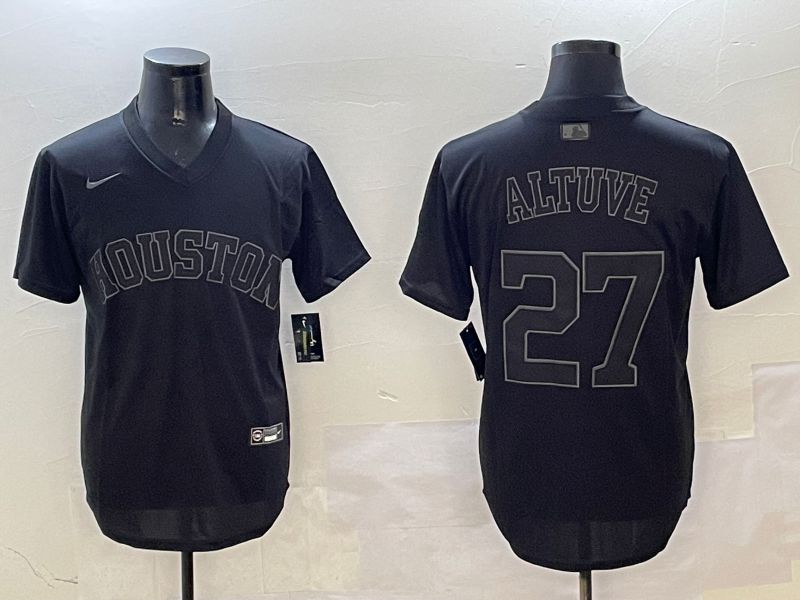 Men Houston Astros #27 Altuve Black Game Fashion 2025 Nike MLB Jersey style 5